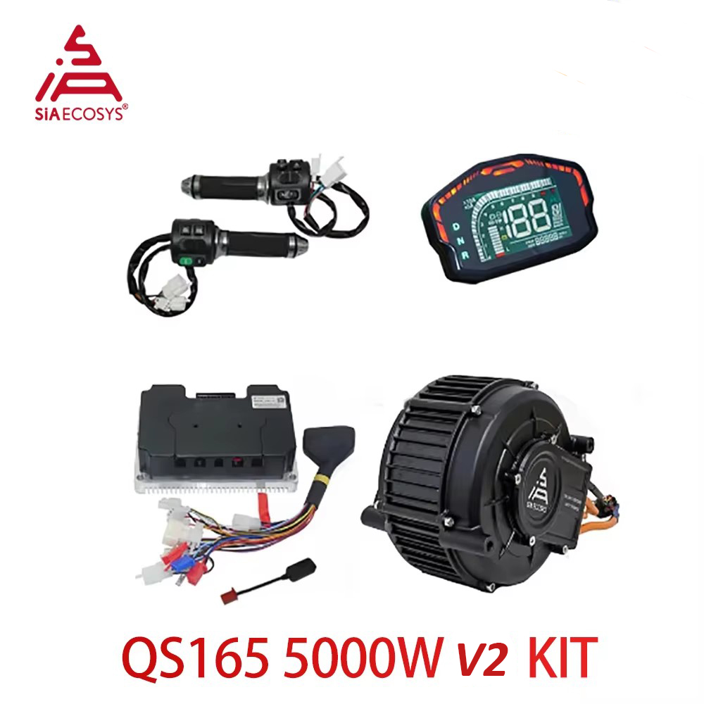 Mid Drive Motor Kit 72V 5000W - QS165 V2 5000W 72V Mid Drive