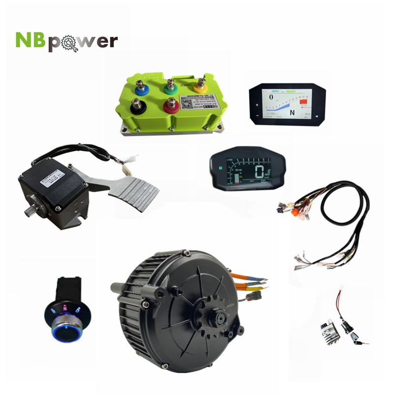 Mid Drive Motor Kit 72V 5000W - QSMOTOR 165 35H 5000W Mid-drive PMSM